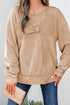 Mineral Wash Bow Applique Crewneck Sweatshirt