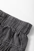 Mineral Wash Button Fly Wide Leg Denim Jeans