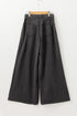 Mineral Wash Button Fly Wide Leg Denim Jeans