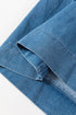 Mineral Wash Button Fly Wide Leg Denim Jeans