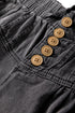 Mineral Wash Button Fly Wide Leg Denim Jeans