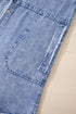 Mineral Wash Button Up Raw Hem Denim Mini Dress