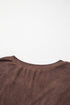 Mineral Wash Criss Cross V Neck Relaxed T-Shirt