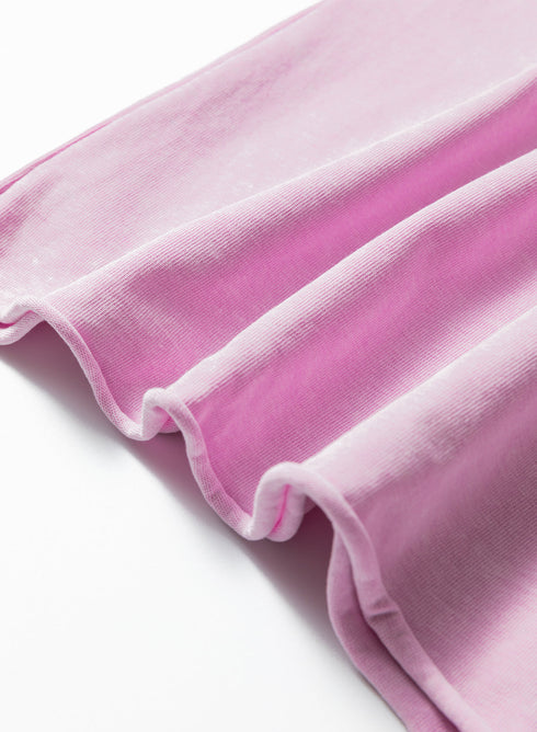 Mineral Wash Drop Shoulder Raw Edge Loose Cotton Tee
