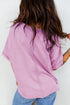 Mineral Wash Drop Shoulder Raw Edge Loose Cotton Tee