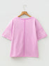 Mineral Wash Drop Shoulder Raw Edge Loose Cotton Tee