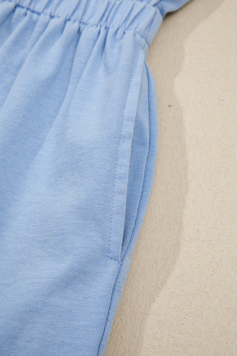 Mineral Wash Elastic Waist Pocket Tank Mini Dress