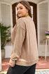 Mineral Wash Embroidered Letter Graphic Western Plus Size Sweatshirt