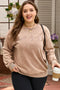 Mineral Wash Embroidered Letter Graphic Western Plus Size Sweatshirt