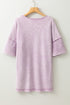 Mineral Wash Exposed Seam Drop Shoulder Oversized Tee