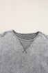 Mineral Wash Exposed Seam Drop Shoulder Oversized Tee