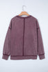 Mineral Wash Exposed Seam Split Hem Sweatshirt