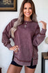 Mineral Wash Exposed Seam Split Hem Sweatshirt