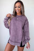 Mineral Wash Exposed Seam Split Hem Sweatshirt