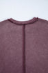 Mineral Wash Exposed Seam Split Hem Sweatshirt