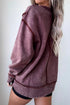 Mineral Wash Exposed Seam Split Hem Sweatshirt