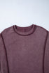 Mineral Wash Exposed Seam Split Hem Sweatshirt
