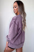 Mineral Wash Exposed Seam Split Hem Sweatshirt