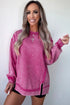 Mineral Wash Exposed Seam Split Hem Sweatshirt