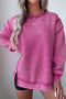 Mineral Wash Exposed Seam Split Hem Sweatshirt
