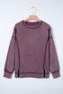 Mineral Wash Exposed Seam Split Hem Sweatshirt