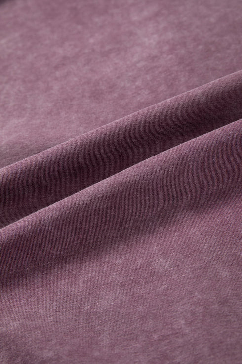 Mineral Wash Exposed Seam Split Hem Sweatshirt
