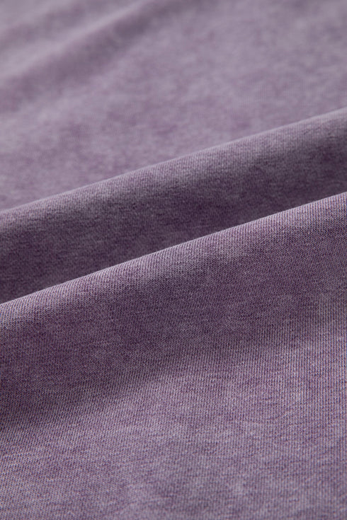 Mineral Wash Exposed Seam Split Hem Sweatshirt