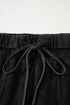 Mineral Wash Exposed Seam Wide Leg Cargo Pants
