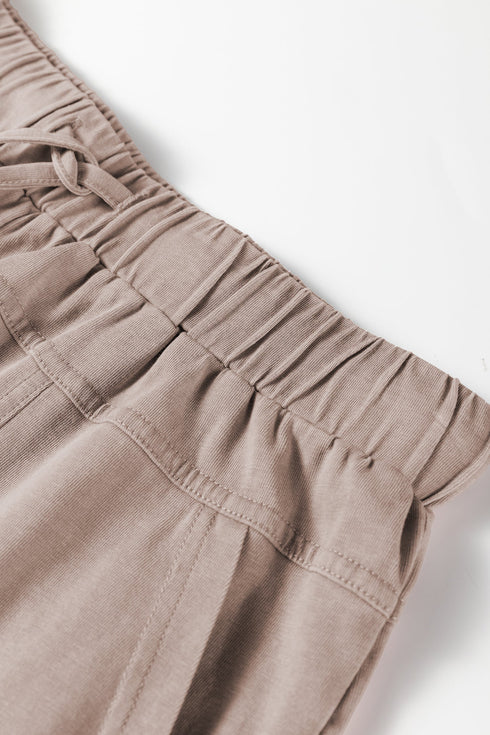Mineral Wash Exposed Seam Wide Leg Cargo Pants