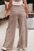 Mineral Wash Exposed Seam Wide Leg Cargo Pants