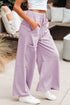 Mineral Wash Exposed Seam Wide Leg Cargo Pants