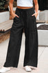 Mineral Wash Exposed Seam Wide Leg Cargo Pants