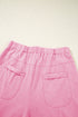Mineral Wash Exposed Seam Wide Leg Cargo Pants