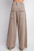 Mineral Wash Exposed Seam Wide Leg Cargo Pants