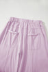 Mineral Wash Exposed Seam Wide Leg Cargo Pants