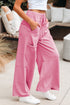 Mineral Wash Exposed Seam Wide Leg Cargo Pants