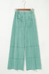 Mineral Wash Exposed Seam Wide Leg Cargo Pants