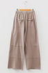Mineral Wash Exposed Seam Wide Leg Cargo Pants