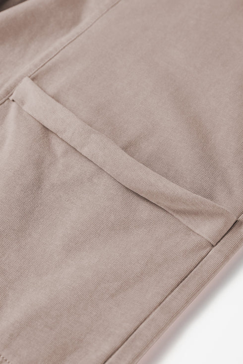 Mineral Wash Exposed Seam Wide Leg Cargo Pants