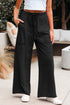 Mineral Wash Exposed Seam Wide Leg Cargo Pants