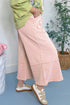 Mineral Wash Flower Applique Drawstring Cropped Wide Leg Pants