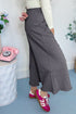 Mineral Wash Flower Applique Drawstring Cropped Wide Leg Pants
