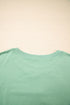 Mineral Wash Flower Applique Plus Size Long Sleeve Top