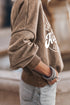 Mineral Wash Graphic Print Mock Neck Sweatshirt