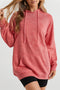 Mineral Wash Kangaroo Pocket Drawstring Pullover Hoodie