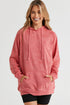 Mineral Wash Kangaroo Pocket Drawstring Pullover Hoodie