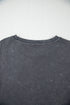 Mineral Wash Kindness Butterfly Graphic Print Loose Cotton Tee