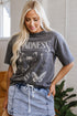 Mineral Wash Kindness Butterfly Graphic Print Loose Cotton Tee