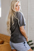 Mineral Wash Kindness Butterfly Graphic Print Loose Cotton Tee