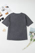 Mineral Wash Kindness Butterfly Graphic Print Loose Cotton Tee